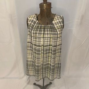 Plaid blouse tank top